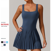 Clothing Two Piece Tennis Skirt Bottoming Anti Exposure Fitness Pocket Pleated Skirt Sports Dress