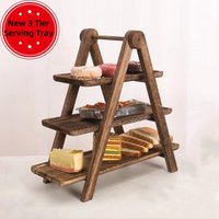 3 Tier Wood Cake Stand Farmhouse Serving Tray