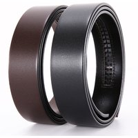 Top Layer Cowhide Automatic Buckle No Head Genuine Leather Business Belt Manufacturer Wholesale