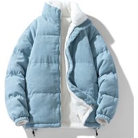 Men's Clothing Reversible Cotton Coat Winter Plus Velvet Thick Warm Cotton Coat
