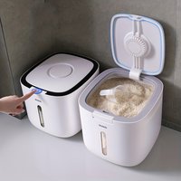 1pc Cylinder Rice Bucket Moisture proof Thickened Containers Rice Cereals Grains Flours Pet Food Household Airtight Rice Dispenser