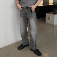 2026 Summer Hot Item Contrasting Jeans Handsome Straight Leg Casual Pants