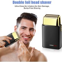 Floating double blade double net detachable washable blade head electric shaver hair clipper portable long battery life razor