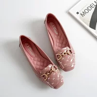 P7 Flat Shoes 2023 Casual Fashion Slip on Ballerina Woman Flats Patent Leather Loafers Spring Autumn