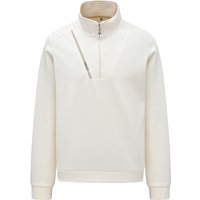 Air Layer Half Zipper Stand Up Collar Sweatshirt 2024 Autumn Winter Item Pullover Long Sleeved