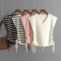 chic drawstring short slim fit top