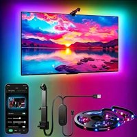 Smart RGB LED Strip Lights With Bluetooth & TV Sync, Music Mode, Ambient Lighting For TV Backlight, PC Monitor, Gaming Setup