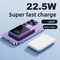 Magnetic Wireless Bank 22.5W Super Fast Charging Ultra thin Portable Mini Digital Display 20000mAh Mobile Power Supply