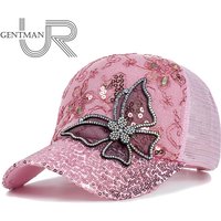 Fashion Cap Butterfly Flower Pendant Baseball Cap Female Outdoor Adjustable Streetwear Summer Trucker Hat