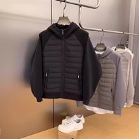 Men's Clothing Winter New Trend Thin Cotton Coat Men Loose Versatile Casual Hooded Solid Color Splicing Couple Jacket Men