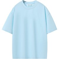 Suitable For All Seasons 260g Heavy Round Neck Short Sleeve Men's T-Shirt Pure Cotton Top Summer Printed Class Uniform