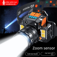 Xiaoyeren LED Headlamp High Brightness Long Range Rechargeable Head Mounted Ultra Long Battery Life Flashlight Outdoor