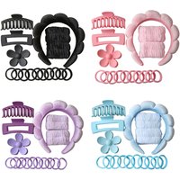 Twist Sponge High Skull Headband Headband Face Wash Makeup Cloud Headband Set Hair Accessories