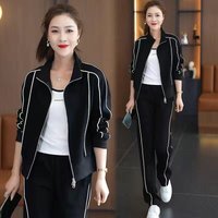 Clothing Casual Sports Suits Spring Autumn Fashion Age Reducing Slim Cardigan Sweatshirt Sweatpants Two Piece Suit