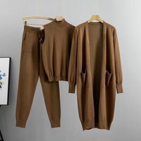 Clothing Age reducing Leisure Knitted Cardigan Vest Trousers Three piece Suit