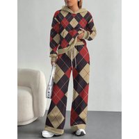 Basic 2025 Striped Lipstick Printing Foreign Trade Comfortable Fashion Casual European American Suit