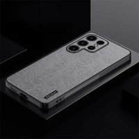 Lathr Wood Pattrn Samsung Galaxy S24 S23 S22 S21 Plus Not 20 Ultra Shockproof Silicon Back Covr Protction