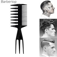 Professional Double Side Tooth Combs Fish Bone Shape Hair Brush Barber Hair Dyeing Cutting Coloring Brush Man Hairstyling Tool