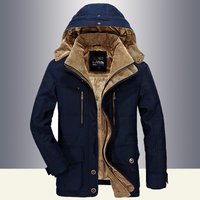 Men's Clothing casual multi pocket hooded men's thickened