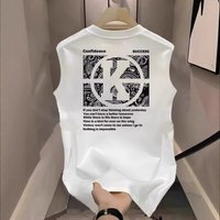 Heavyweight Cotton Sleeveless T Shirt – Oversized Streetwear Vest Bold Back Print 