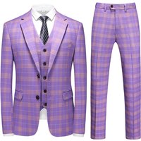 Slim Fit Three Piece Suit Business Wedding Formal Suit Wool Blend Groom Attire