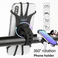 360°Rotation Cycling Bike Bicycle Phone Mount Holder Silicone Handlebar Case