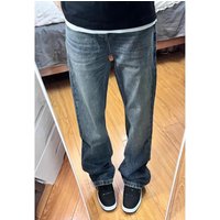 Clothing High Waisted Slim Fit Jeans Retro Style Casual Pants Narrow Straight Leg Slight Flare Spring Fashion