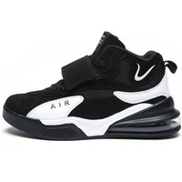 Fashion Basketball Shoes Sneakers Jogging Shoes Youth Men's Mid Top Lace-Up PU Splicing Breathable Non-Slip Wear-Resistant Air Cushion Running Shoes