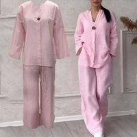 Clothing Fashion Solid Cotton Linen Casual Suit Pants