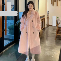 Clothing Autumn winter fur coat mink velvet long lambswool loose fur coat clothing