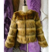 fashion fur coat raccoon fur splicing artificial fur