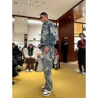 Clothing Denim Suit Outdoor Sports Casual Trendy Brand Pants Jacket Set Matching Handsome Fashionable Cool Outfit