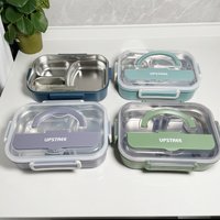 Stainless Steel Lunch Box Portable Lunch Box Student Compartment Lunch Box Compartment Insulation Large Capacity Cutlery Box