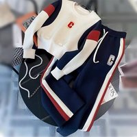 Clothing Design Sense Fashion Thin Contrast Leisure Sports Suit