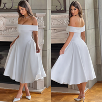 Clothing Elegant Simple Solid One Shoulder Low Cut Waist Slimming Banquet Dress Dress