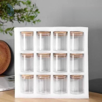 Glass Moisture-proof With Lid, Transparent Glass Ornamental Doll Figurine Storage, Blind Box, Kitchen Storage Jar