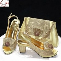 Casual High Heeled Sandals Handbag Set Rhinestone Embellished Flowers Encrusted Summer Party Shoes
