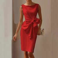Ins Popular Celebrity Banquet Bow Dress