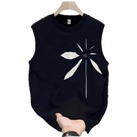 100% Cotton Sleeveless Sports Vest Trendy Brand High Street Style Loose Fit Summer Top
