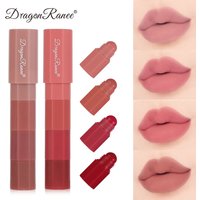 4-Piece Retractable Matte Lipstick Set - Nude Shades, Portable Mini Lipstick Kit For On-the-Go Makeup