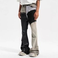 Clothing Retro Washed Distressed Jeans High Waisted Slim Fit Flared Trousers American High Street Style