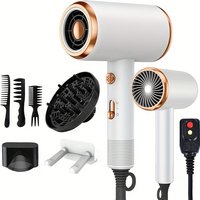 Ionic Hair Dryer with Diffuser – 2 Speeds, 3 Heat/Cool Settings for Straight & Curly Hair – Perfect for Home, – Powerful & Fast Drying