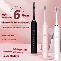Sonic Electric Toothbrush – Ultra Soft Bristles 5 Modes 30 Day Battery USB Charging 