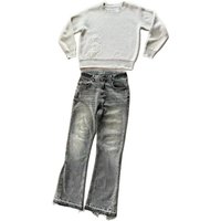 European And American Popular Trendy Brand Towel Embroidered Jeans Men's Y2k High Street Niche Design Sense Versatile Casual Straight Pants Tide