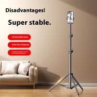 Professional Phone Tripod Stand – Adjustable Height Ring Light & Remote Stable Metal Base