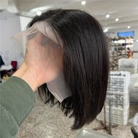 Straight Short Bob Wigs Human Hair 13*4 Lace Front Wigs Pre Plucked With Baby Hair Glueless Straight Human Hair Wigs