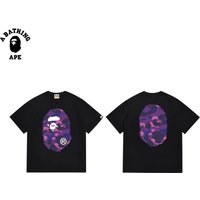 A BATHING APE BAPE-Double Sided Camouflage Ape Head Print Pure Cotton Short Sleeved Shirt