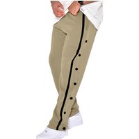 2024 European And American Cross-border Leisure Sports Breasted Pants Men's Autumn New Loose Straight Drawstring Large Size Trousers