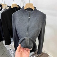  High Neck Fleece Lined Zip Up T Shirt – Cozy Brushed Thermal Top Autumn & Winter 