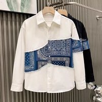 Men's Clothing Fashion Brand Spring And Autumn Patchwork Printed Shirts For Men Trendy High End Niche Handsome Personality Shirts Men's Shirts